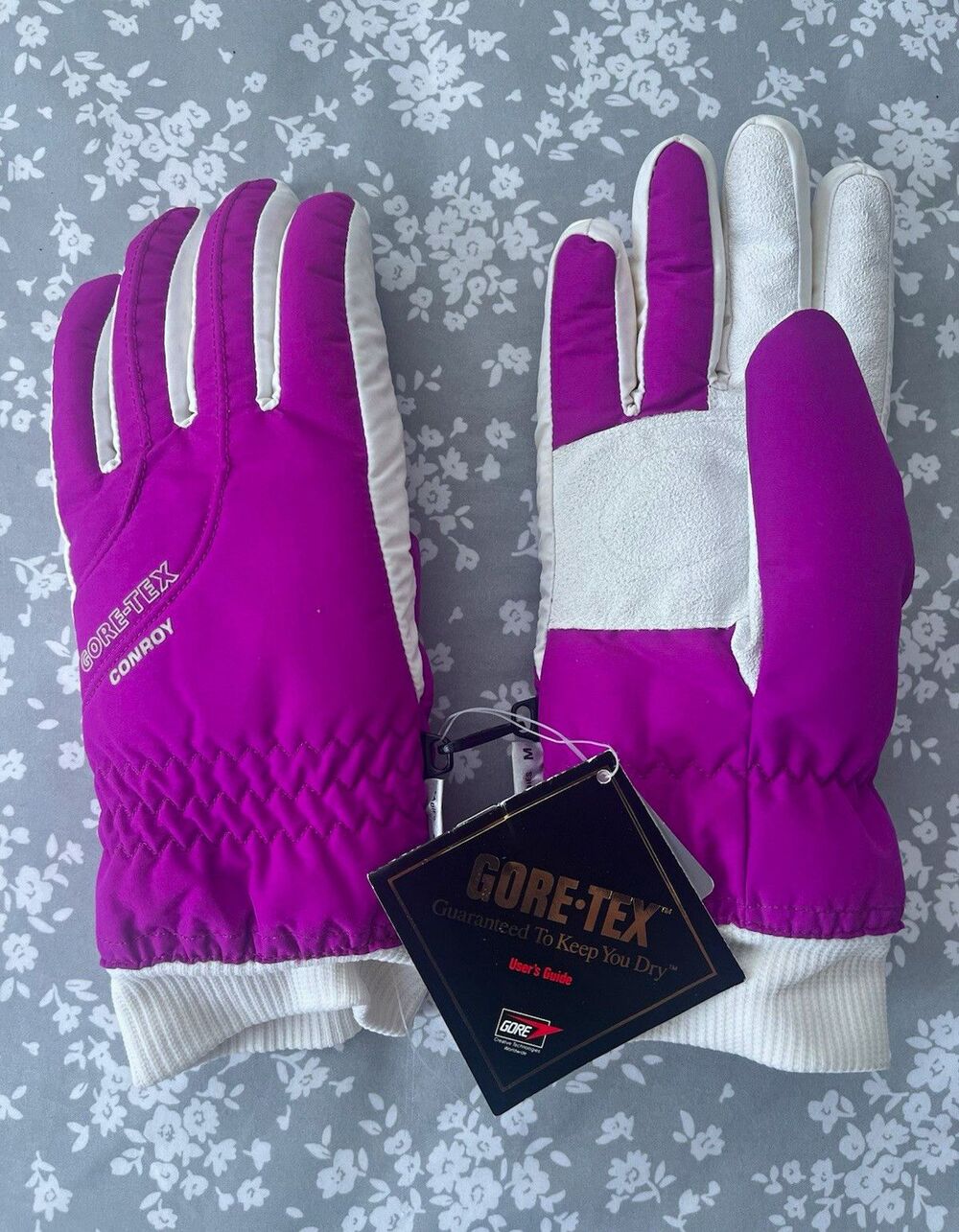 Vintage NWT Conroy Gore-Tex Winter Ski Gloves Fuchsia Purple Insulated M